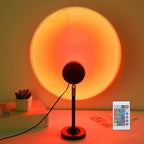 Fall Sunset Lamp Projector Light 180° Adjustable Sunset Mood Lamp, 4 Modes, Remote Control RGB Ambient Night Light for Bedroom.