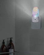 Night Light Plug into Wall, Geometric Graphics Modern Minimalist Style Light Blue Purple Peach Orange Green Popsicle Shape Night Light LED Nightlight with Light Sensors for Kids Bedroom Hallway