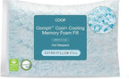 Coop Home Goods Extra Oomph Cool+ Pillow Fill, Gel-Infused, Plus Shaped Memory Foam Filling for More Airflow, Extra Fill Filler for Eden Cool+ Pillows, GREENGUARD Gold & CertiPUR-US Certified