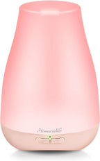 Homeweeks Diffusers, 100ml Colorful Essential Oil Diffuser with Adjustable Mist Mode,Auto Off Aroma for Bedroom/Office/Trip (100 ML 1 Pack)