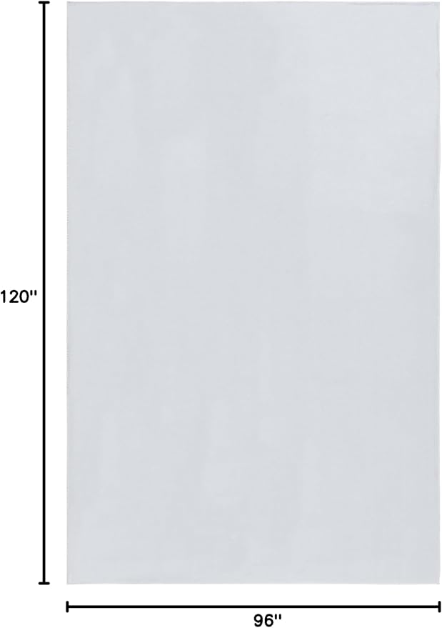 SAFAVIEH Washable Rug Faux Rabbit Fur Shag Collection - 8' x 10', Silver, Slip Resistant & Easy Cleaning, Ideal for Living Room, Bedroom, Dining Space (FRF100G)
