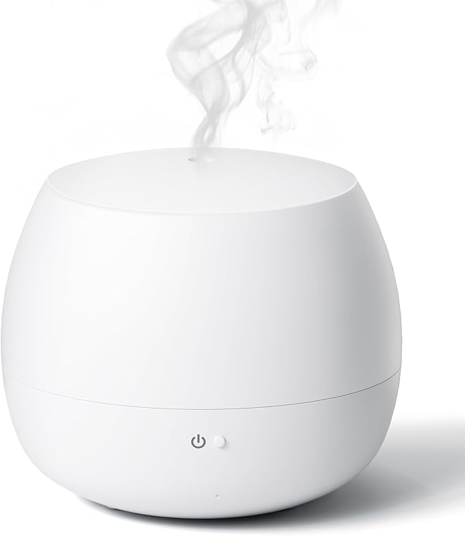 Essential Oil Diffuser: 2-in-1 Ultrasonic Aromatherapy Humidifie with Auto Shut-Off, Quiet Operation Fragrance Diffuser for Office/Bedroom/Hotel/Spa Relaxation, Home Scent Diffuser (White)
