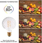Vintage LED Edison Bulb G30 G95 4W Dimmable LED Filament Bulb Globe Pineapple Shaped Light Bulb 2300K Warm White E26 400LM Equivalent 40W Incandescent (Clear)