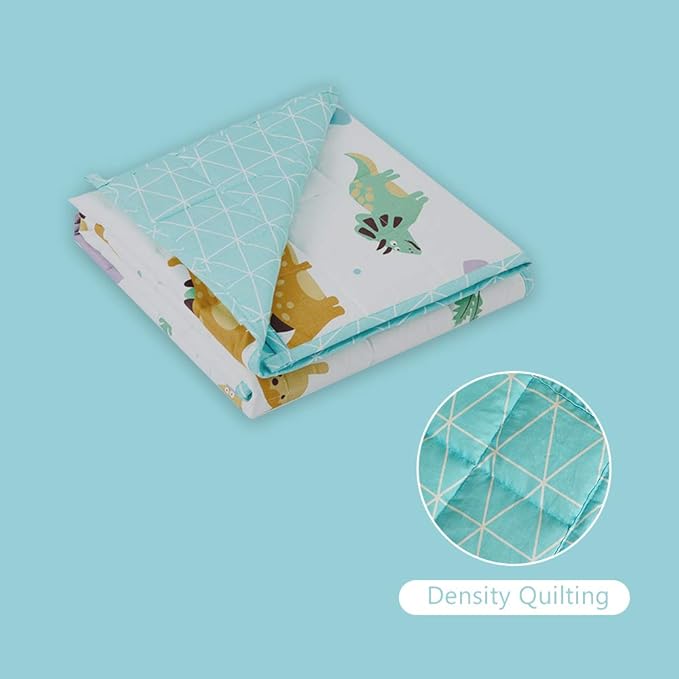 Weighted Idea Weighted Blanket for Adults (Dinosaur,41"x60",10lbs) Cooling Breathable Heavy Blanket with Premium Glass Beads All-Season Soft Thick Comfort