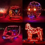 JIGUOOR EL Wire Battery Pack 16.4ft / 5m Bright Neon Light Strip 360° Illumination Neon Tube Rope Lights for DIY, Festival, Party Decoration, Pub, Halloween, Chrismas (16.4ft / 5m, Red)