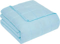 CuteKing Weighted Blanket for Adults: Weighted Blanket with Premium Glass Beads - Breathable Heavy Blanket for Comfort Sleep - Thick Blanket for Adult All Season (15lbs, 60"x80", Light Blue)