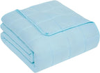 CuteKing Weighted Blanket for Adults: Weighted Blanket with Premium Glass Beads - Breathable Heavy Blanket for Comfort Sleep - Thick Blanket for Adult All Season (20lbs, 48"x72", Light Blue)