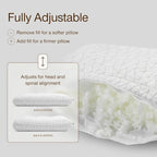 Coop Home Goods Extra Oomph Star-Shaped Pillow Fill, Extra Fill Memory Foam & Microfiber Filler for Adjustable Pillows, Cushions & Crafts, Pillow Stuffing, CertiPUR-US & GREENGUARD Gold Certified