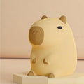 S NMT Cute Cartoon Capybara Silicone Night Light USB Rechargeable Timing Dimming Sleep Night Lamp for Children's Room Decor