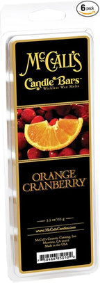 McCall’s Candles | Orange Cranberry | Scented Wax Melt | Bright Citrus & Spiced Cranberry Undertones | 6-Piece Break-Apart Bar | 12–24 Hours Per Wedge | Poured in the USA | 5.5 oz