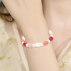 100Pcs 9x11mm Large Coral Flower Beads Floral Jewelry Beads Colorful 3D Carved Jasmine Dyed Synthetic Coral Aesthetic Small Loose Smooth Spacers for Jewelry Making Necklaces Bracelets Adult