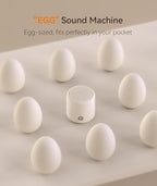 Dreamegg Travel White Noise Machine - Portable Sound Machine for Baby Adults, Travel Sound Machine for Sleep, 16 Nature Sound, Timer, White Noise Machine for Sleeping Gift, 2 Pack, White&Wood