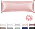 Vielit Satin Body Pillow Pillowcase 1pc,Silky Body Pillow Cover Similar to Silk Pillow Cases Soft Body Pillow Case 20x54 & Envelope Closure,Gift for Women Men Coral Pink & 1 Satin Scunchie