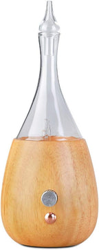 Lychee Essential Oil Diffuser Humidifiers, 7 Colors Light Setting, Quiet Diffuser, Small Aromatherapy Diffuser with Wood Grain Base for Home Bedroom Office Yoga Nice Gift