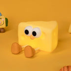 Led Cute Cheese Night Light, Dimmable Nursery Kawaii Lamps, Super Squishy Silicone USB Rechargeable Touch Control Night Lamp for Kids Adults, Used for Camping Party Room Decor (Cheese)