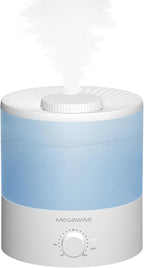 MegaWise Ultrasonic Cool Mist Humidifier SK7620 - 1.5L Capacity, Whisper-Quiet Operation, Adjustable Mist Output, Auto Shut-Off - Ideal for Home, Office, Baby Room, and Bedroom