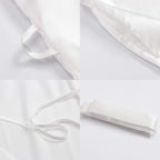 Women's Pure Color Satin Kimono Robe Short Bridesmaids Robe Dressing Gown