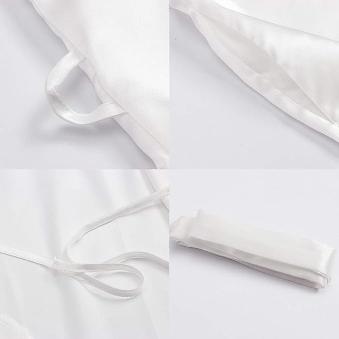 Women's Pure Color Satin Kimono Robe Short Bridesmaids Robe Dressing Gown