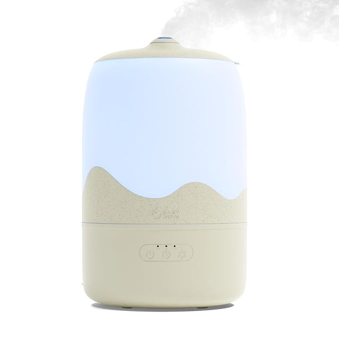 Babymoov Wave 3-in-1 Baby Humidifier, Easy Cleaning, Top Fill, XL Capacity for Large Bedroom and Nursery, Night Light & Essential Oil Diffuser (Baby Registry Essential)
