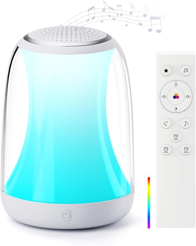Hotmoon Sound Machine Baby Night Light, Lullight White Noise Sound Machine Remote/Touch Control, Timer, Toddler Sleep Trainer 27 Soothing Sounds for Kids Nursery Sleeping Breastfeeding Lullaby Bedroom