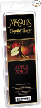 McCall’s Candles | Apple Spice | Scented Wax Melt | Warm Baked Apple, Nutmeg & Cinnamon | 6-Piece Break-Apart Bar | 12–24 Hours Per Wedge | Poured in the USA | 5.5 oz