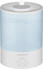 MegaWise Healthy Top-Refill Cool Mist Humidifiers for Bedroom, 24dB Ultrasonic Air Vaporizer with Water Filter for Baby [PP Material], Colorful Night Light,1 Gal Essential Oil Diffuser, Auto Shut Off