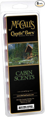 McCall’s Candles | Cabin Scents | Scented Wax Melt | Spiced Pine, Evergreen & Rustic Woods | 6-Piece Break-Apart Bar | 12–24 Hours Per Wedge | Poured in the USA | 5.5 oz