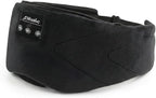 Sleepals Bluetooth Sleep Mask with 24 Built-in White Noise Sounds, Ultra-Slim Headphones for Side Sleepers, 100% Light Blockout 3D Eye Mask, Washable Fleece Sleep Headphones (Black)