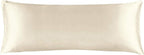 BEDELITE Satin Body Pillow Cover, Super Soft and Cooling Body Pillow Pillowcase for Hair and Skin, Breathable Silky Full Long Pillowcase Cover(20"x54", Beige)