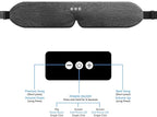 ALASKA BEAR Headphone Cotton Headband Bluetooth 5.2 HD Stereo Noise Reduction Eye Contour Built-in Cotton Sleep Mask with Thin Speakers Wireless Audio Sound Sports Headgear(Cool Gray)