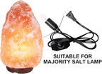 Salt Lamp Cord Replacement 1 Pack with Dimmer Switch 5 feet Lamp Cord and 6-Pack Halogen Salt Lamp Bulbs(15 Watts)