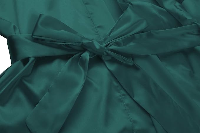 Women's Satin Short Robe Bridesmaid Bride Wedding Party Robes Silky Sleepwear Loungewear