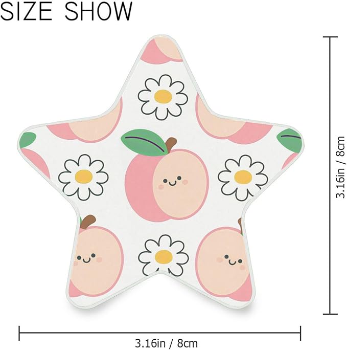 susiyo Plug in Night Light Peach and Flowers Cute Star Shape Nightlight for Bedroom Hallway Stairs