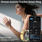 COLMI R02 smart Ring, a smart Ring for Women and Men, with a Charging case, Supports Heart Rate, Blood Oxygen, Sleep Health Monitoring, and Sports Tracking Ring, No Subscription Fee. (Gold, 10#)