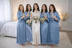 Silk Robes for Women Ankle Length Satin Kimono Robes with Belt Bridemaids Sleepwear Bachelorette Nightgown