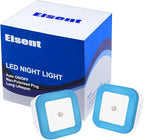 [Pack of 2] Soft Blue Night Lights, Plug Into LED Wall Lights with Auto Light Sensor (Blue Cover Design)