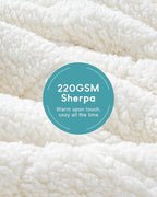 Cottonblue Jacquard Sherpa Weighted Blanket 20lbs for Adults, Soft Warm and Thickened Calm Blanket for Ultimate Comfort and Better Sleep, Heavy Weighted Blankets 60x80 Inches, Cream White