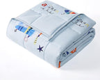 HOSUKKO Weighted Blanket - 3 lbs Blue Airplane Heavy Blanket - Small Size Breathable Blanket(20 * 30 inches, 3 lbs)