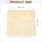 PATIKIL 12" Locker Rug, Small Area Rug Mini Faux Fur Rugs Small Locker Carpet Soft Fluffy Tiny Photography Props Square for Nail Photo Tabletop Background Picture Decoration, Yellow
