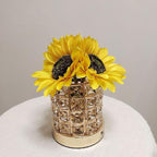 Flower Lamp with USB Charge, 3-Colour Infinitely Dimmable Artificial Sunflower LED Table Lamp, Rechargeable Cordless Touch Small Night Light, Gift Ideas for Mothers Day, Xmas, Birthday (Sunflowers01)