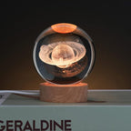 Large 3D Crystal Ball Saturn Lamp, Crystal Lamp 16 Color Changing Night Light with Remote Control for Bedroom Decor, Ideal Birthday Gift for Teens Boys and Girls, Saturn Model