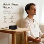 Noise Machine, White Noise Sound Machine for Baby & Adults, 26 Soothing Sounds, 8 Night Light Colors, Tap Control, 6 Timer Settings, Auto-Off & Memory, 4-7-8 Breathing, Sleep Soother for Home