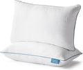 LUCID Premium Shredded Memory Foam Pillow, King Size, 2 Pack – Moldable Loft, Rayon from Bamboo Cover – Down Alternative – CertiPUR Certified