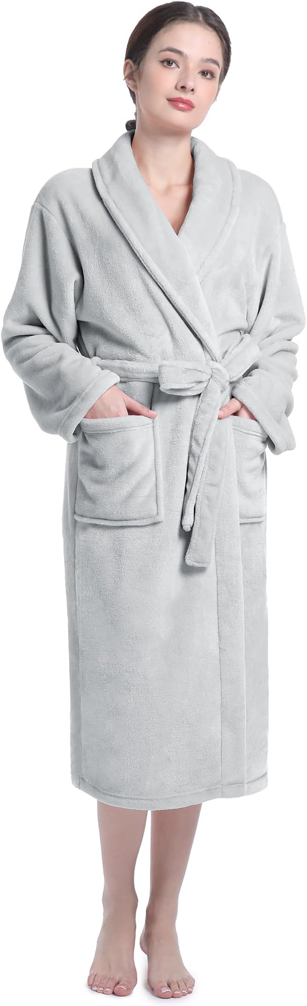 Plush Soft Robes for Women, Premium Fleece Womens Robe Cozy Warm Bathrobe