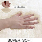 Ultra Soft Shag 8x10 Cream Area Rug – 8x10 Rugs for Living Room, Non-Slip, Fluffy Plush Large Carpet, Shaggy Furry Rug for Bedroom, Dorm, Kids and Girls Room, Nursery, Home Office Décor