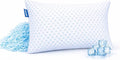 Nestl Cooling Pillow for Sleeping 1 Pack, Luxury Shredded Memory Foam Pillows Queen Size, Adjustable Cold Gel Pillows for Hot Sleepers Supportive Cool Pillow for Side Back Stomach Sleepers