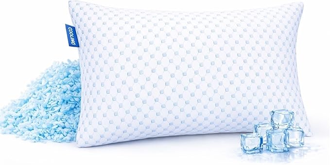 Nestl King Size Cooling Pillow for Sleeping 1 Pack, Luxury Shredded Memory Foam King Pillow, Adjustable Cold Gel Pillows for Hot Sleepers, Supportive Cool Pillows for Side, Back, Stomach Sleepers