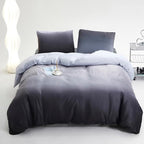 Luxlovery Grey Black Velvet Comforter Full Gradient Flannel Bedding Set Full Men Boys Grey White Winter Warm Blanket Quilts Thick Warm Modern Comforter Set