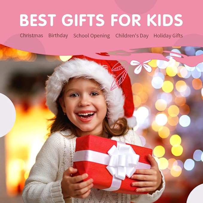 Joythink Kids Bluetooth Headband Headphones Sleep Mask Wireless Earphones Built in Thin Speaker Adjustable Sports Headset Sleep Headband for Girls Boys Toddler Children Baby Travel Study Pink