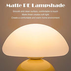 Cute Small Mushroom Lamp, PE Lampshade, Ceramic Base, Adjustable Light Color and Brightness with Power-Off Memory, Safe USB Powered, LED Mushroom Light for Bedroom Living Room (Yellow)
